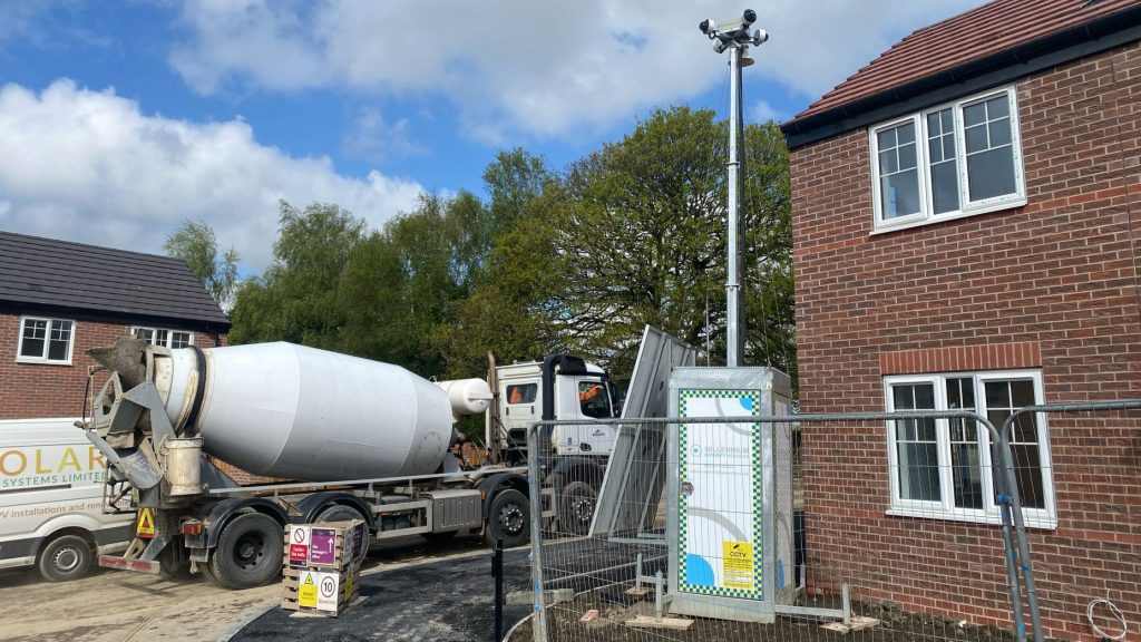 CCTV tower on construction site