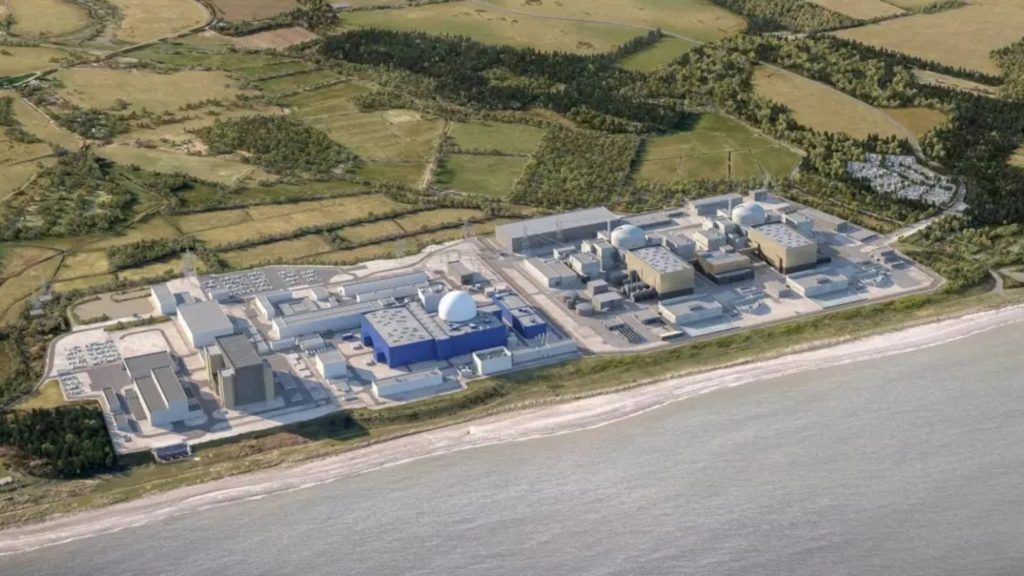 The site for Sizewell C is near existing nuclear power facilities on the Suffolk coast